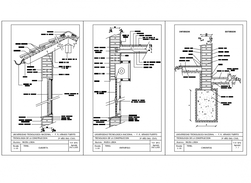 Stepped and pad footing detail elevation and plan autocad file - Cadbull