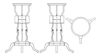 study table elevation