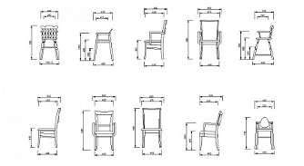 Chair side elevation cad drawing details dwg file - Cadbull
