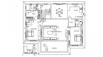 Wooden House Plan dwg file. - Cadbull