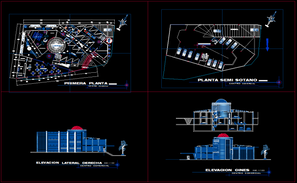 One story shopping center architecture details dwg file - Cadbull