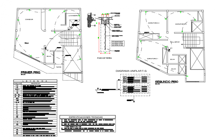CAD electric circuits diagram 2d view drawing in autocad