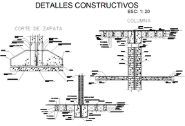 Foundation detail design drawing of Farm house design drawing - Cadbull