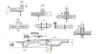 Wall foundation detail layout 2d view autocad file - Cadbull