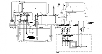 Water Pump House Section, Plan And Plumbing Structure Drawing Details 