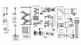 High rise building structure detail 2d view layout file in dwg format ...