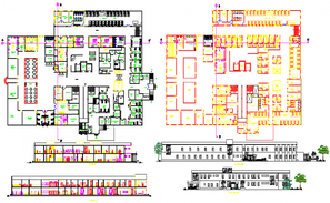 Second floor and doctor pent house plan of hospital cad drawing details ...