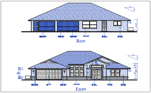 Single Story House Section and Elevation Design DWG File - Cadbull