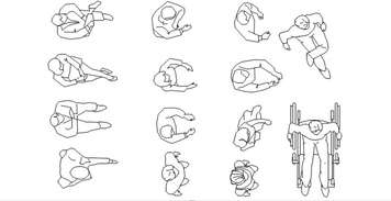 Swimming people detail elevation CAD block 2d view dwg file - Cadbull