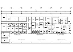 Floor plan, hospital building, lighting fixtures, Autocad file, 2D ...