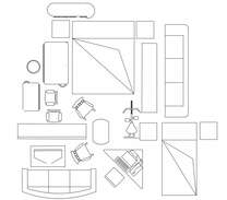 Cabinet elevation,side view and plan with furniture view dwg file - Cadbull