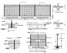 Metal gate structure and construction drawing in dwg file. - Cadbull