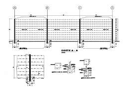 Godown building structure drawing in dwg file. - Cadbull