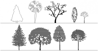 plant cad blocks top view dwg file - Cadbull