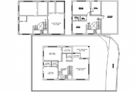 Dwg file of house design plan 125mtrX80mtr - Cadbull