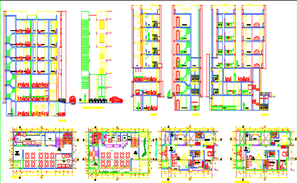 Layout plan of hotel dwg file - Cadbull