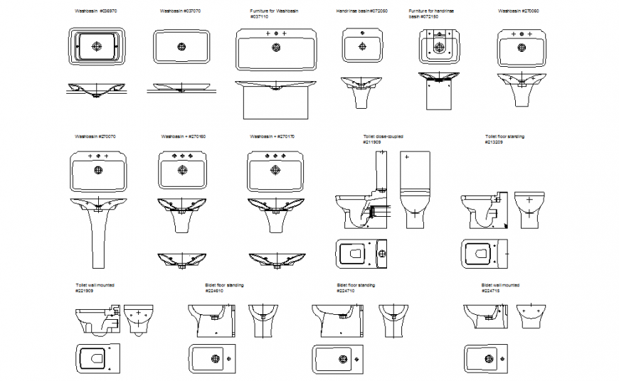 Detail 2d view of wash-basin unit CAD sanitary block autocad file - Cadbull