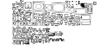 Bathtub sanitary AutoCAD block in dwg AutoCAD file. - Cadbull