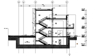 Staircase Construction Plan And Section Drawing DWG File - Cadbull