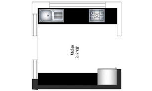 Plan and elevation of kitchen interior 2d view autocad file - Cadbull