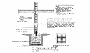 Foundation Garage plan layout file - Cadbull