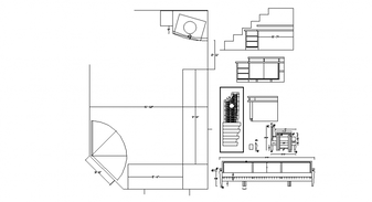 4 Storey Apartment Building Staircase Plan And Section Drawing - Cadbull