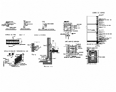 Structural projected section view of stair design dwg file - Cadbull