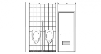 Reception Area Of Office Plan And Sectional Detail 2d View Autocad File 