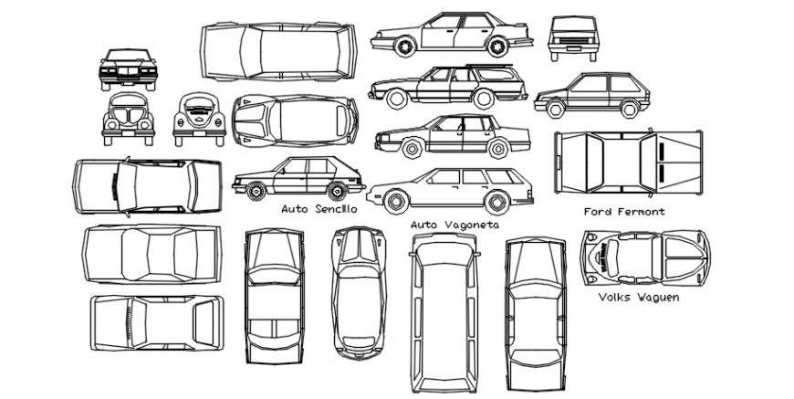 Transportation Units Of Car Block Cad Drawings Autocad Software File Cadbull