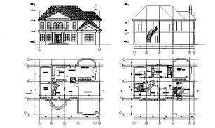 4 Storey Apartment Building Design In DWG File - Cadbull