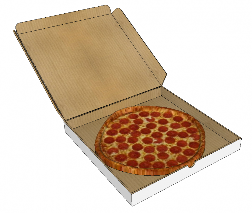 Pizza Box, 3D CAD Model Library