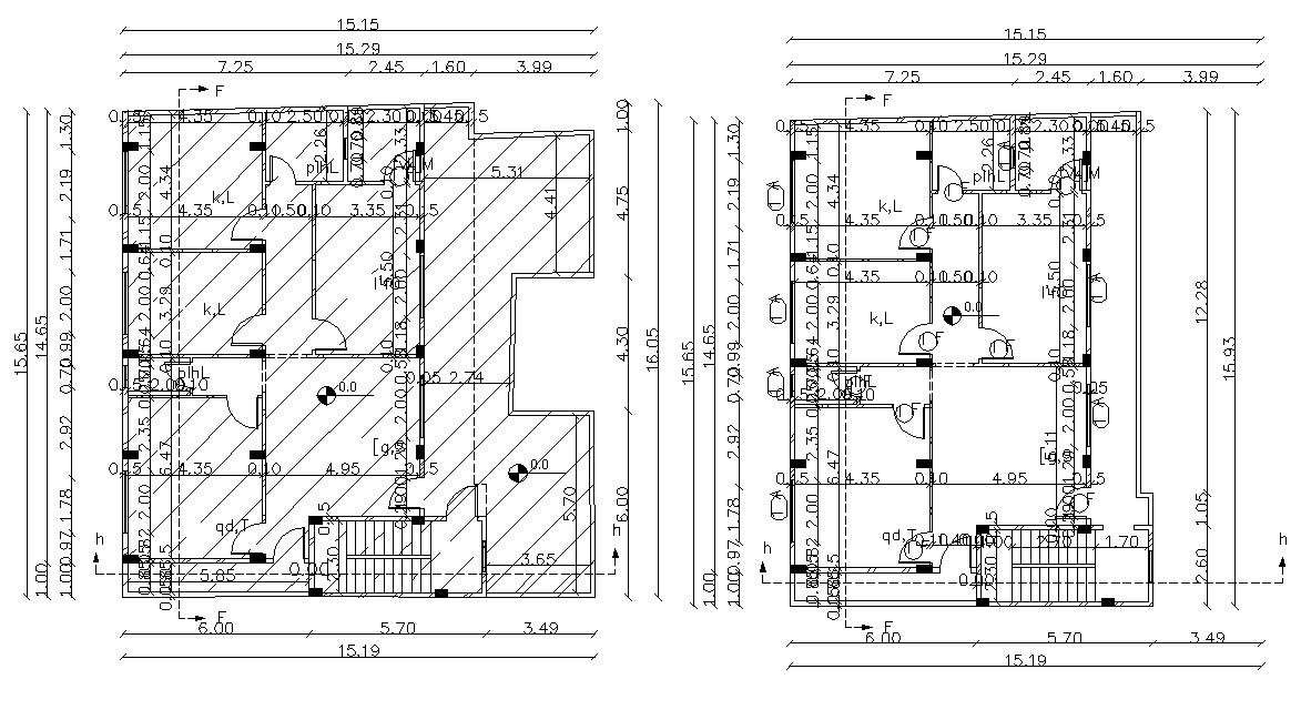 Architecture Building Floors Plan And Working Drawing DWG File - Cadbull