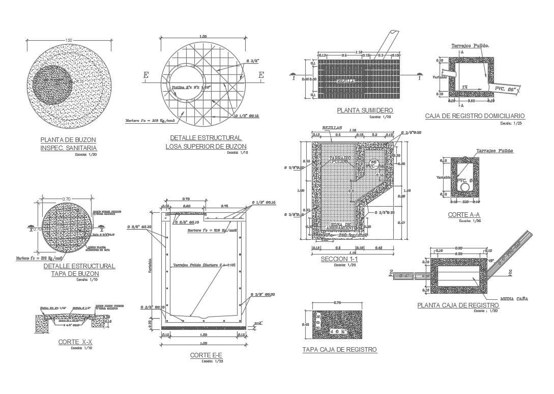 Download Drawing Of Structure Concrete Water Tank Plans And Sections ...