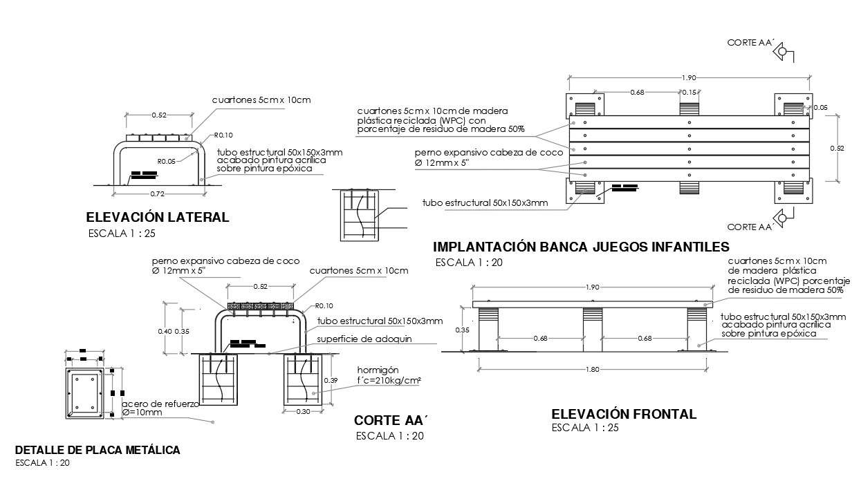 Game room - structural development-. Construction Details category, dwg  project details