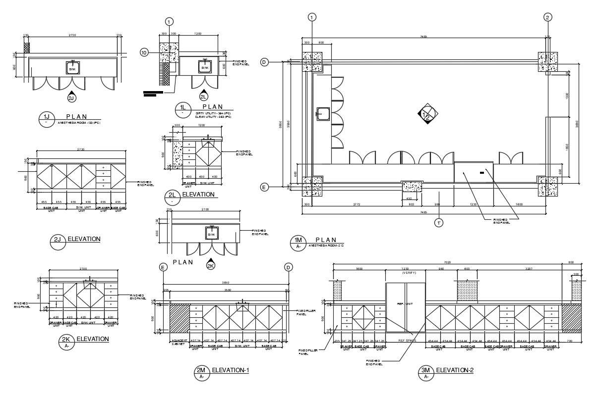 Custom Cabinetry Living Room Shop Drawings