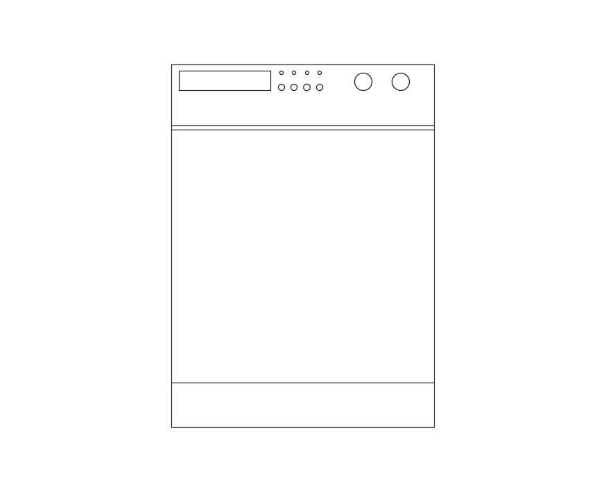Washing Machine Cad Block Design Free Autocad Drawings Cadbull