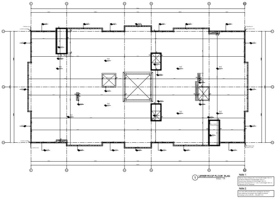 building upper floor plan - Cadbull