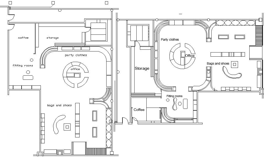 Clothing Shop Lay-out - Cadbull