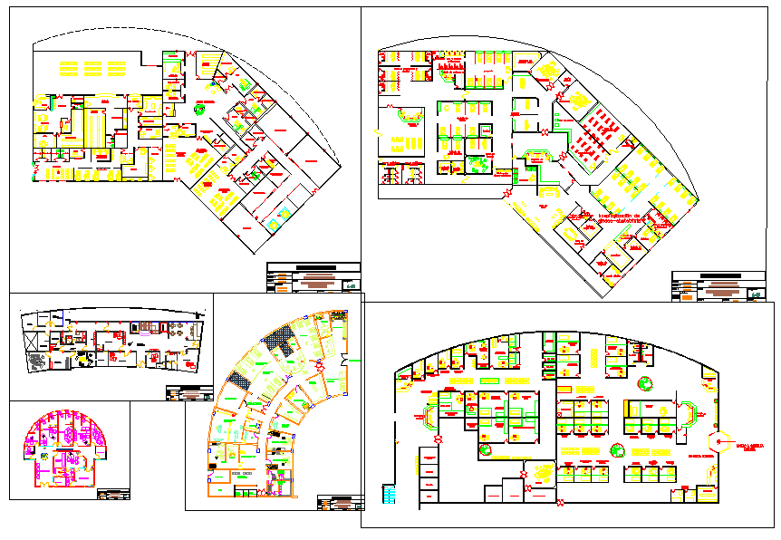 Curve Hospital plan - Cadbull