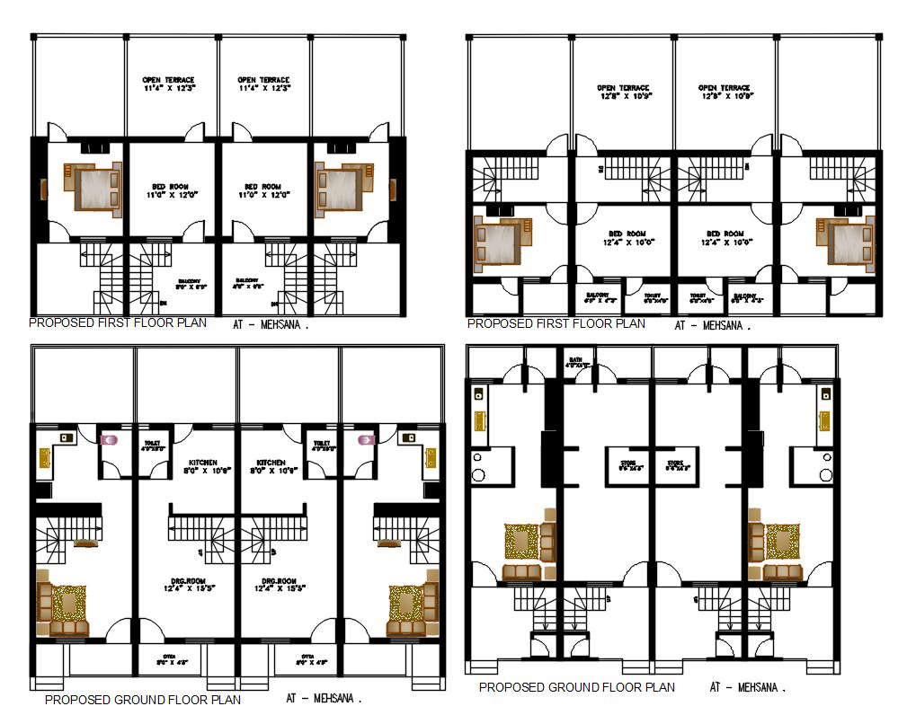 Row House Floor Plans