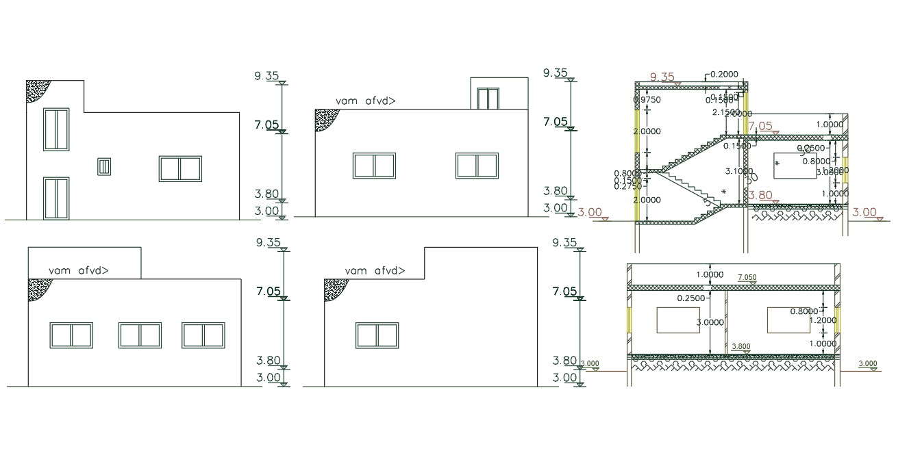 1000 Sq Ft House Building Design Dwg File - Cadbull