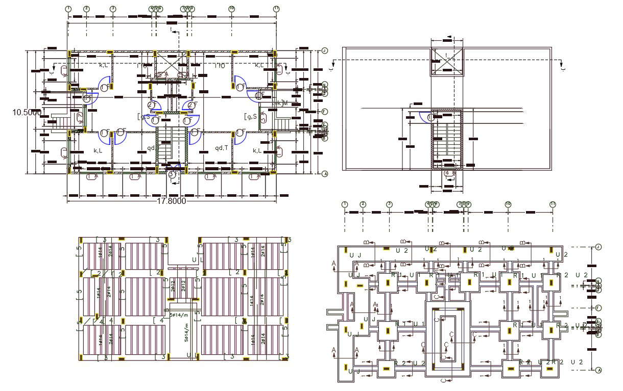 X Meter House Plan With Center Line Working Drawing Dwg File Cadbull My Xxx Hot Girl