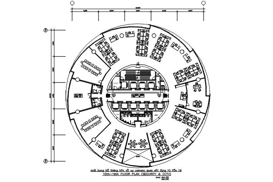 10th-19th floor plan of security & CCTV in detail AutoCAD drawing, dwg ...