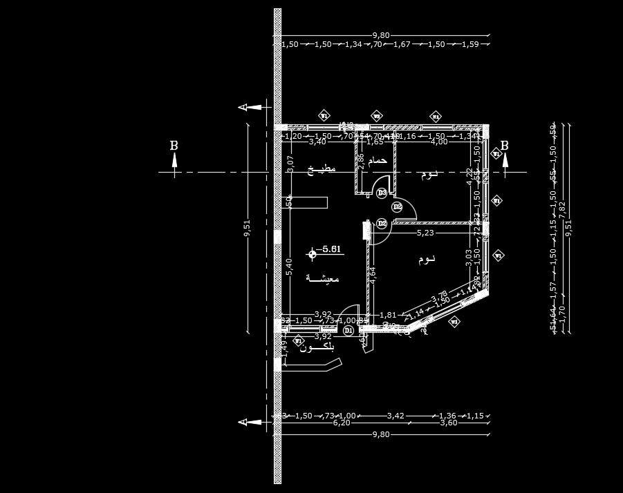 10x10m ground floor house plan AutoCAD drawing - Cadbull