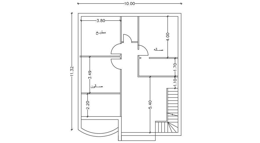 X Meter Bhk House Plan Layout Dwg File