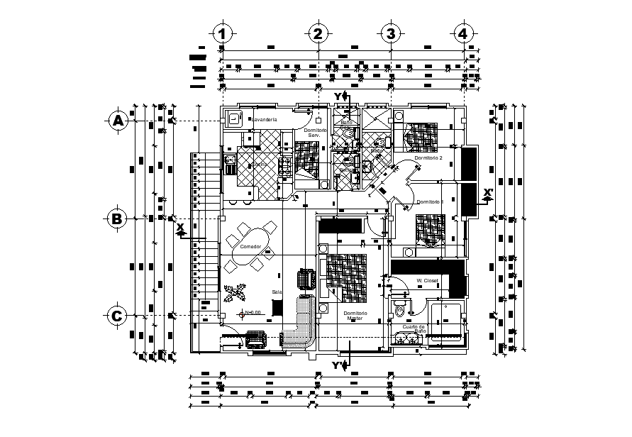 10x11m house plan is given in this Autocad drawing file. Download now ...