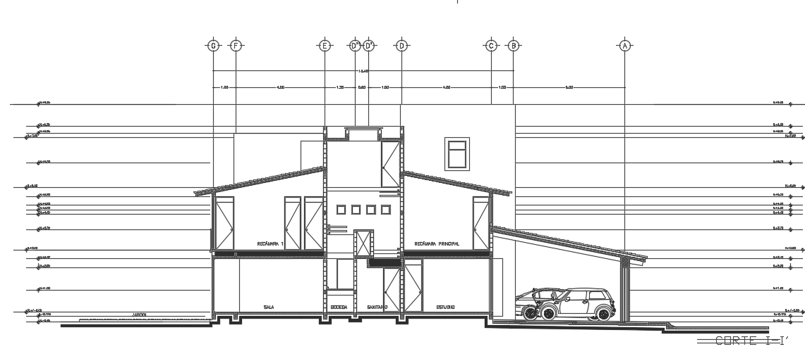 10x12m house building left side 10x12m house building 2d drawing - Cadbull