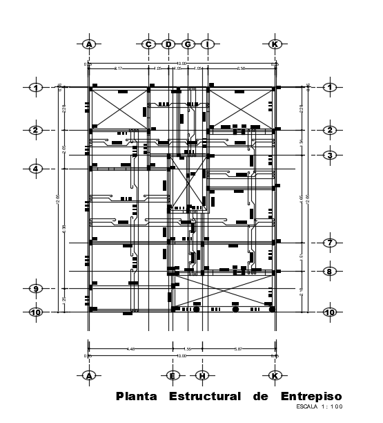 10x12m House Plan Slab Reinforcement Detail Drawing I