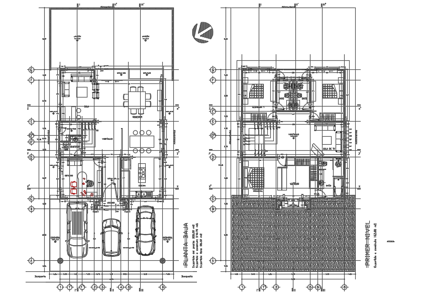 10x12m luxury villa floor plan 2d drawing is given - Cadbull