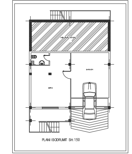 10x13m Architecture Ground Floor House Plan Cad Drawing Cadbull